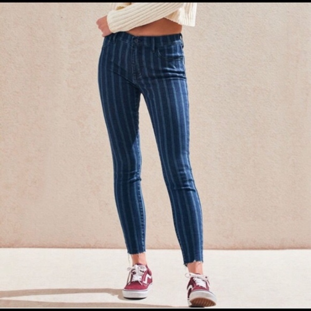 PACSUN Los Angeles Striped Ankle Jegging
